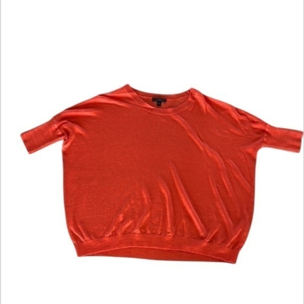 J. Crew 100% linen size XXS orange oversized top